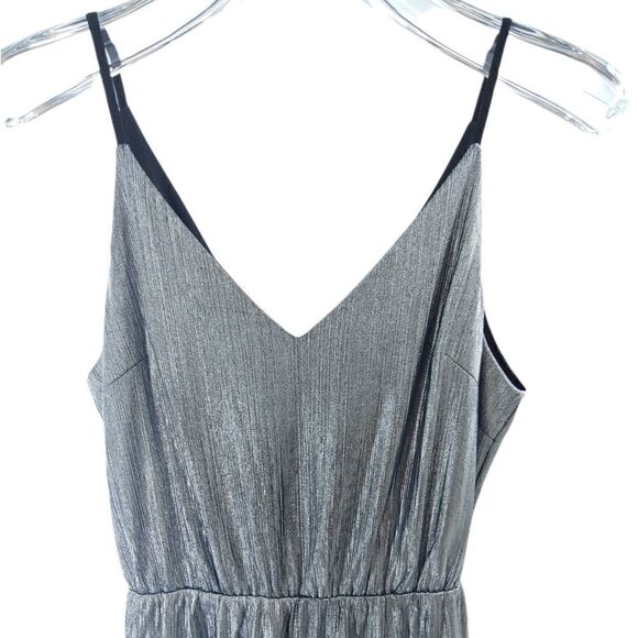 NWT Dainty Hooligan short silver jumpsuit med - Picture 1 of 11